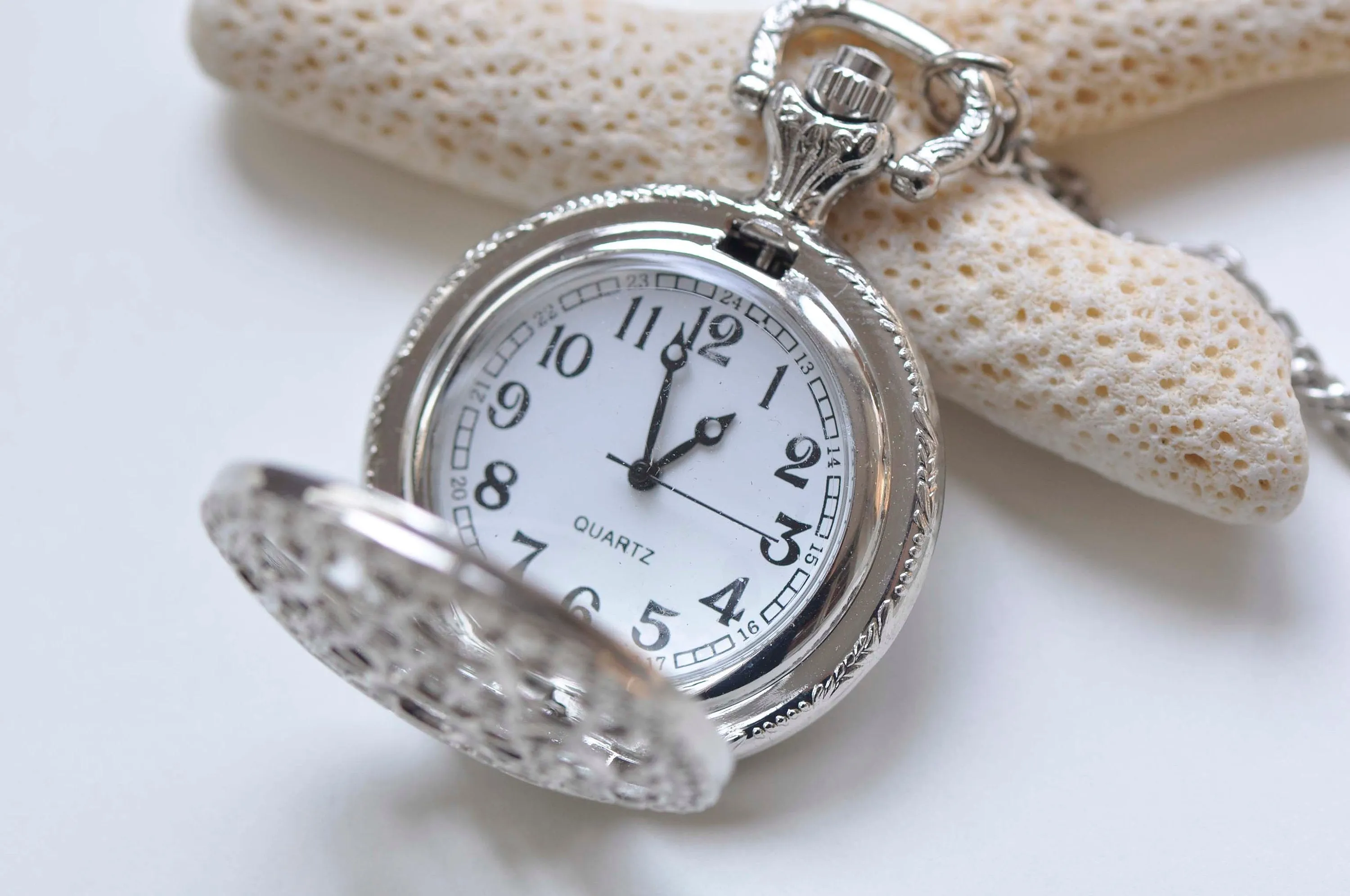 1 PC Antique Bronze/Platinum/Black Spider Cobweb Pocket Watch Necklace