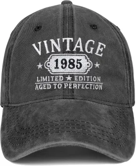 40th Birthday Gifts Women Men Vintage 1985 Embroidered Baseball Cap Gift Ideas Hat