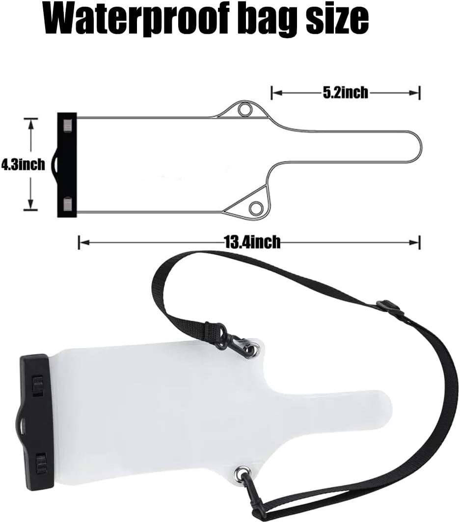 4Pcs Universal Two Way Radio Waterproof Case Bag Portable Walkie Talkie Rainproof Pouch with Adjustable Strap Compatible for Motorola Kenwood Midland UV-3R UV-5R PX-888 Walkie Talkie Radio