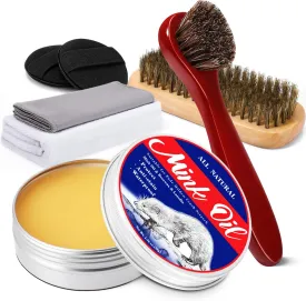 6in1 Mink Oil, 3.52 OZ Mink Oil for Leather Boots,Leather Conditioner and Cleaner,Leather Boot Care Kit for Leather Shoes Boots Couches Jackets Gloves Car Seats Hats Saddles and Harnesses