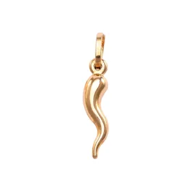 9ct Yellow Gold Solid Italian Cornicello Horn Charm Pendant