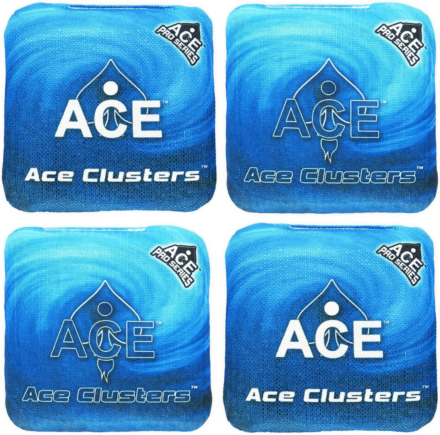 Ace Clusters | ACE Pro Cornhole Bags   PRO Kits | Cluster Pad Technology | Dual Sided Slick Stick All Weather | Optional Bag Break in and Carrying Case | Set of 4