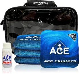 Ace Clusters | ACE Pro Cornhole Bags   PRO Kits | Cluster Pad Technology | Dual Sided Slick Stick All Weather | Optional Bag Break in and Carrying Case | Set of 4