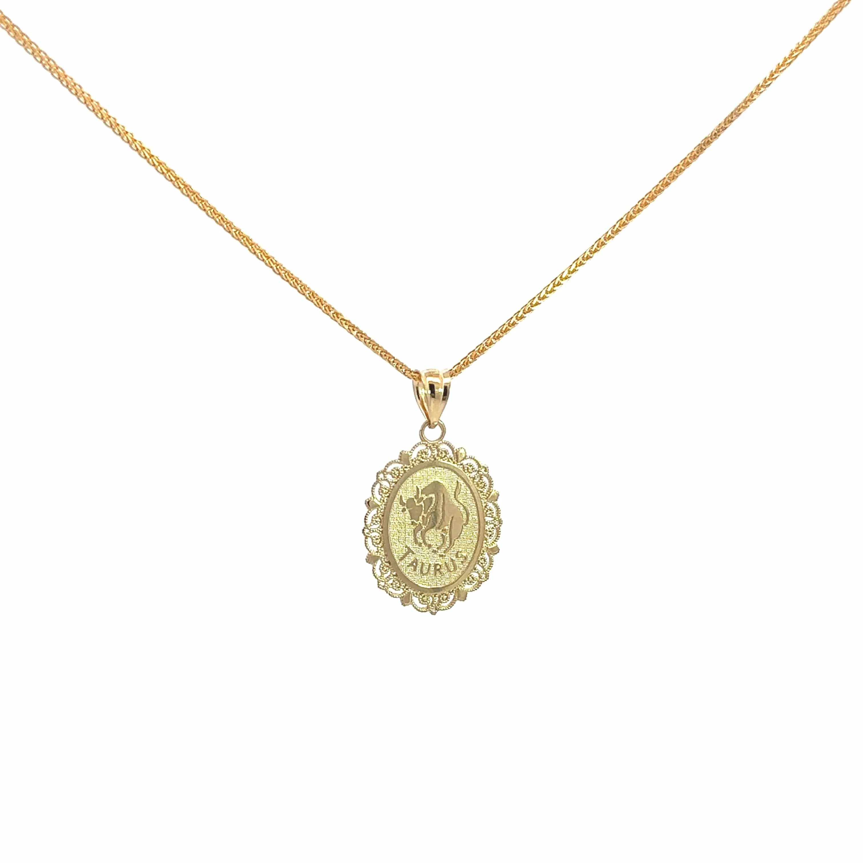Baikalla 14k Yellow Gold Taurus Pendant Necklace