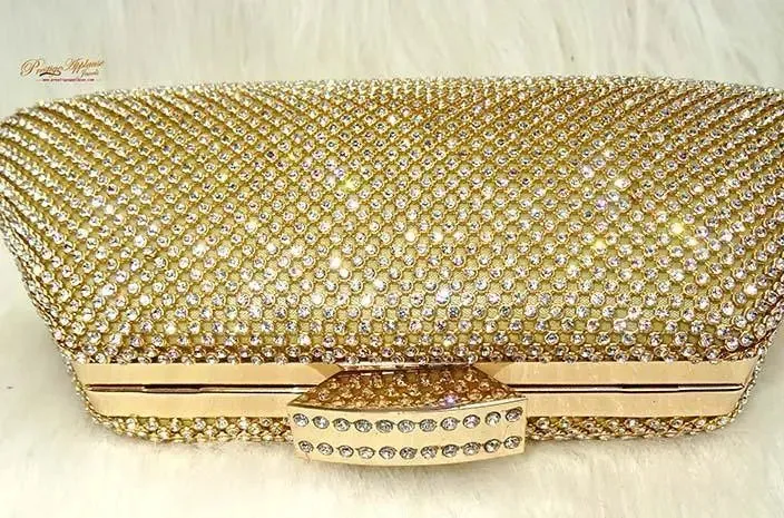 Beautiful Classy Gold Silver Black Clutch Party Clutch Evening Party Cocktail Wedding Bridal Purse