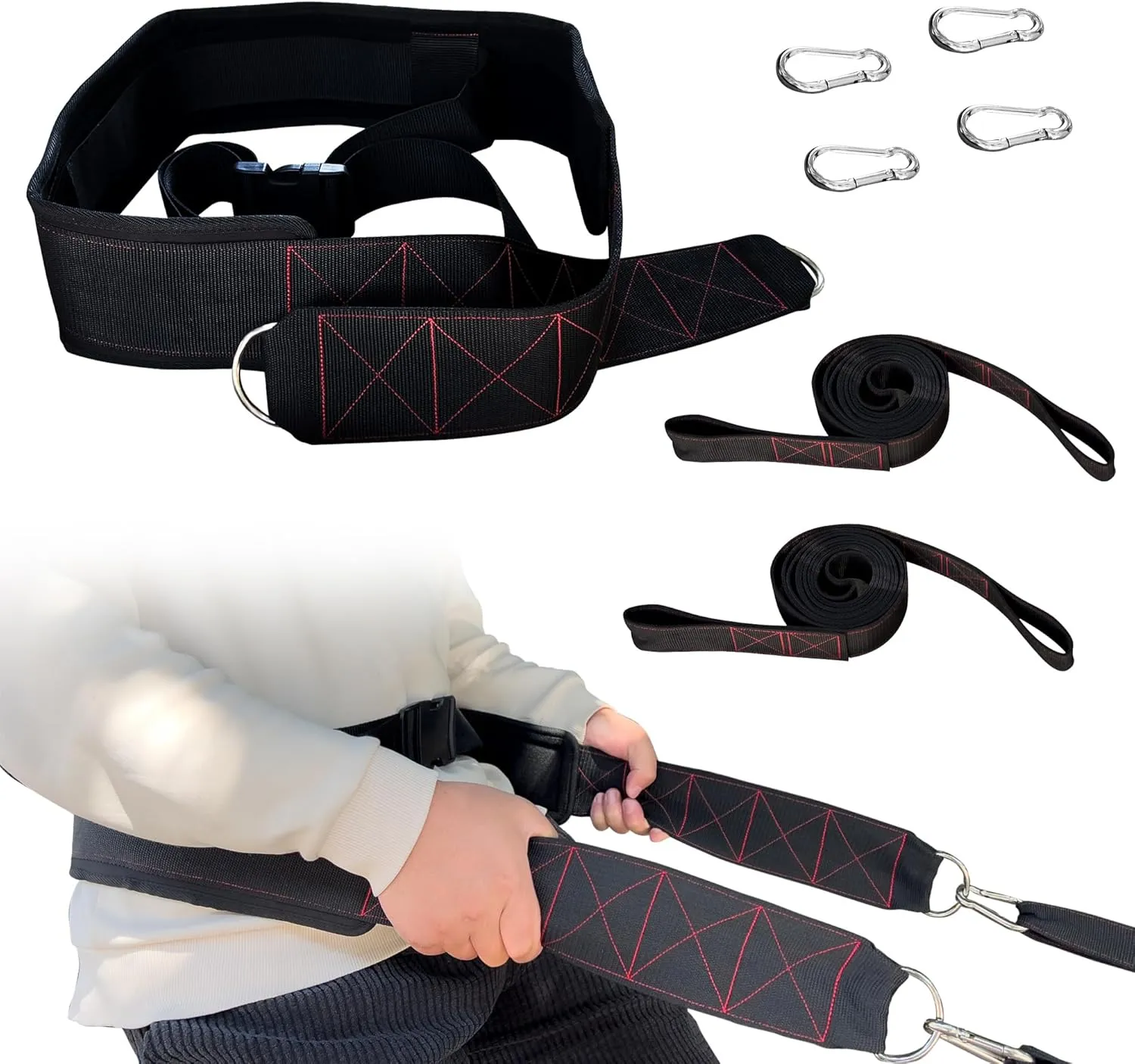 Belt for Pulling, Strength Training, adjustable belt, gravity tension training, contains a belt and a strap