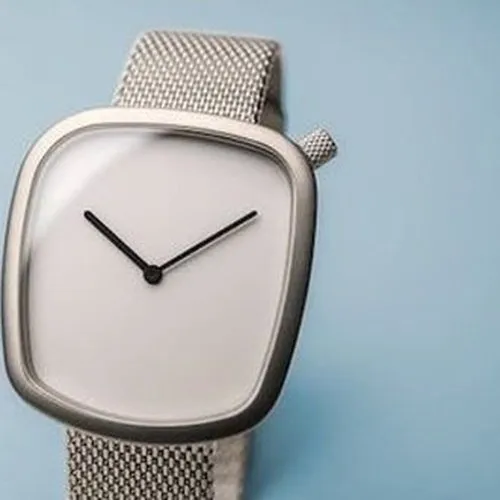 Bering Pebble Brushed Silver Ladies Watch