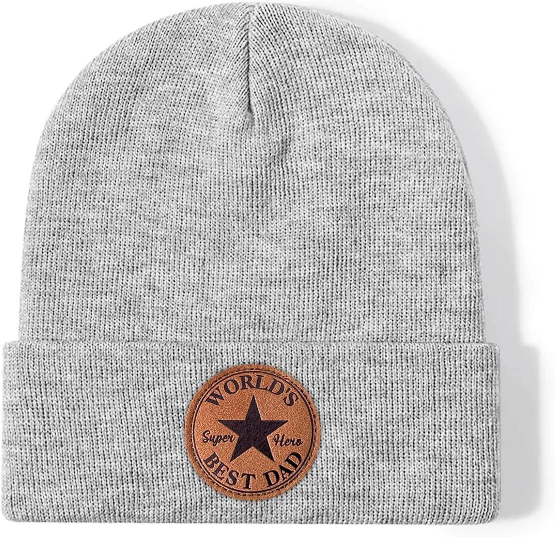 Best Dad Beanie, Christmas Birthday Gift Warm Funny Knit Hat