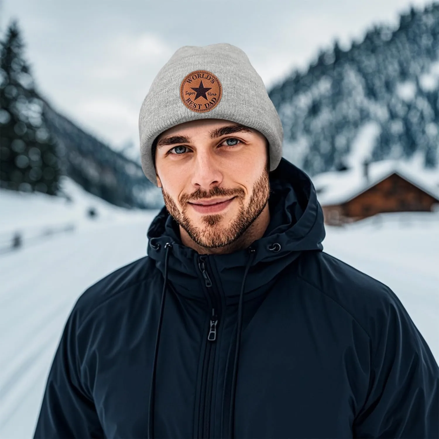 Best Dad Beanie, Christmas Birthday Gift Warm Funny Knit Hat