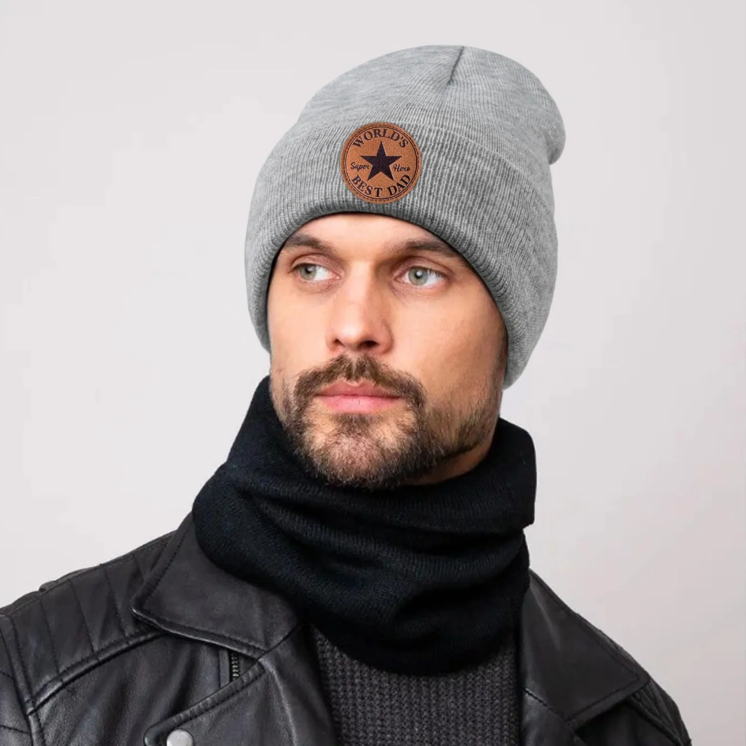 Best Dad Beanie, Christmas Birthday Gift Warm Funny Knit Hat