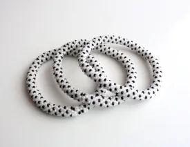 Black in White Roll Bracelet