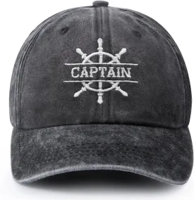 Boat Captain Hat for Men, Gifts for Boat Owners, Boating Gifts, Adjustable Baseball Caps