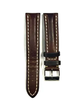 Breitling Brown Padded Veritable Leather Watch Strap -$800 APR w/ CoA!