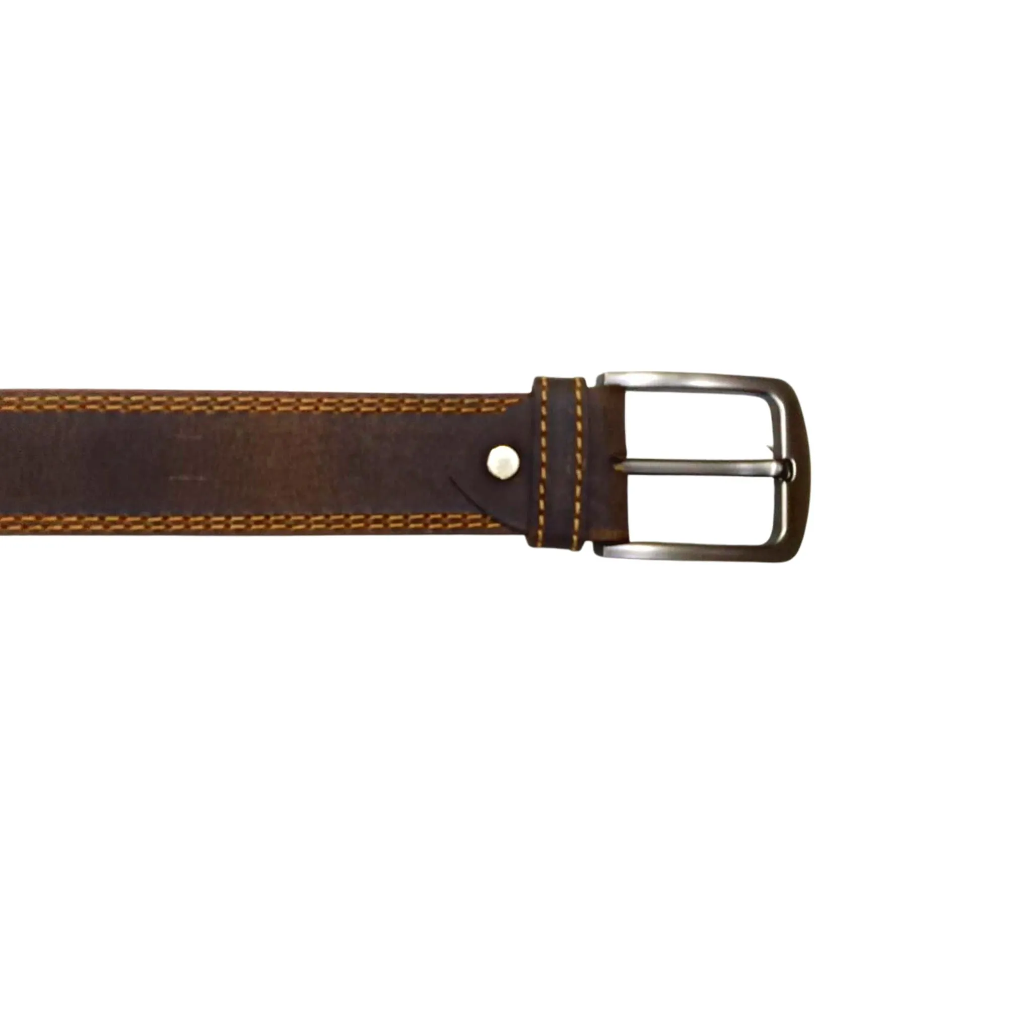 Buffalo Brown Casual Belt - Double Stitched 40mm Wide