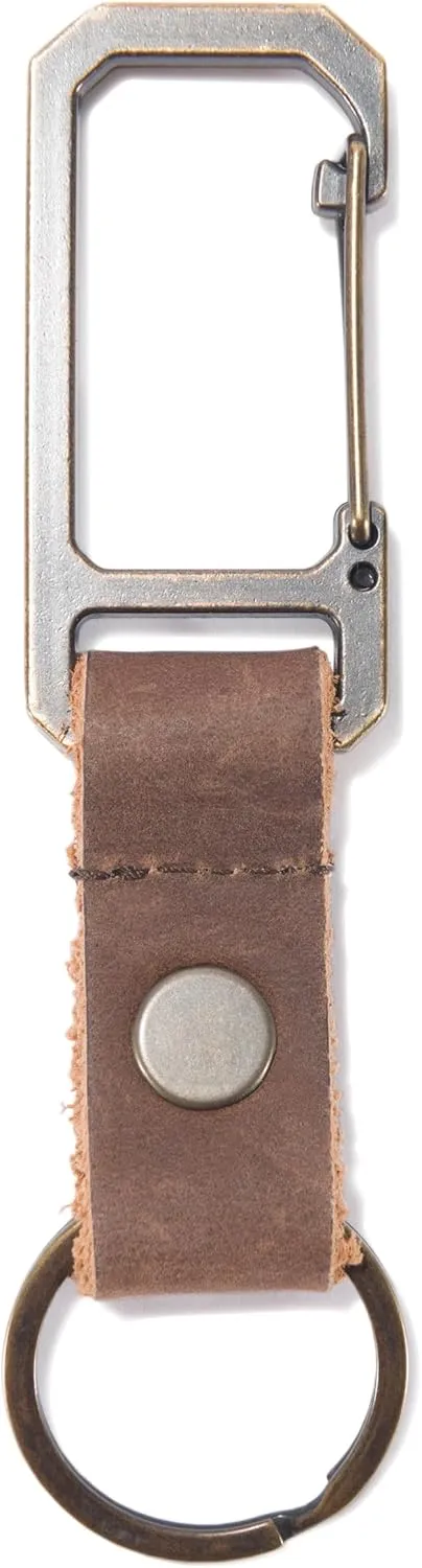 Carhartt Unisex Adult Durable Metal Key Keeper, Belt Loop Key Ring Holder with Self-Locking Metal Gate Clip for Car/Home Keys