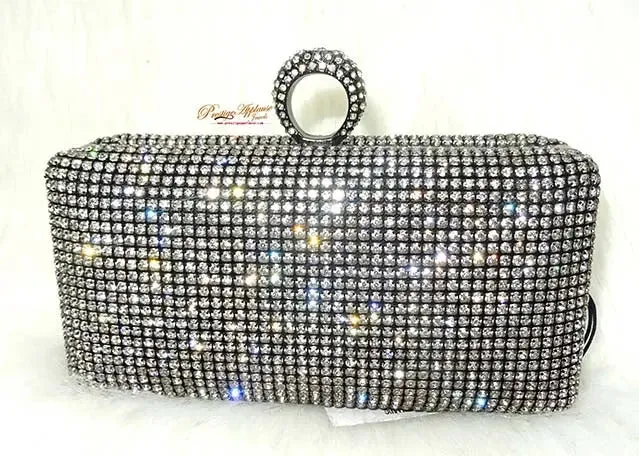 Crystal Classy Gold Silver Black Clutch Party Clutch Evening Party Cocktail Wedding Bridal Purse for women