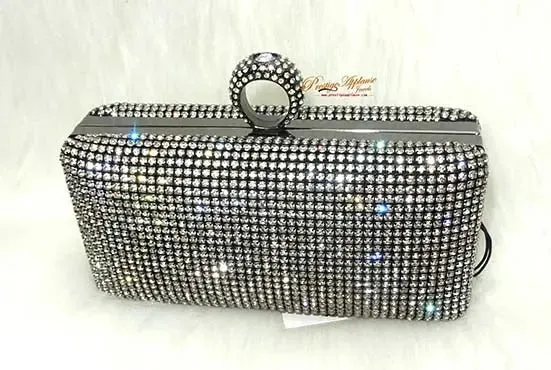 Crystal Classy Gold Silver Black Clutch Party Clutch Evening Party Cocktail Wedding Bridal Purse for women