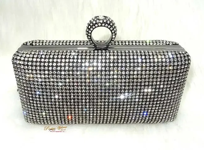 Crystal Classy Gold Silver Black Clutch Party Clutch Evening Party Cocktail Wedding Bridal Purse for women