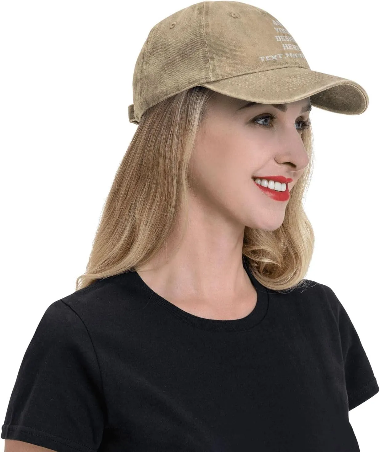 Custom Hat Design Your Own, Personalized Classic Hats for Men Women,Customizable Baseball Cap Dad for Outdoor Adjustable