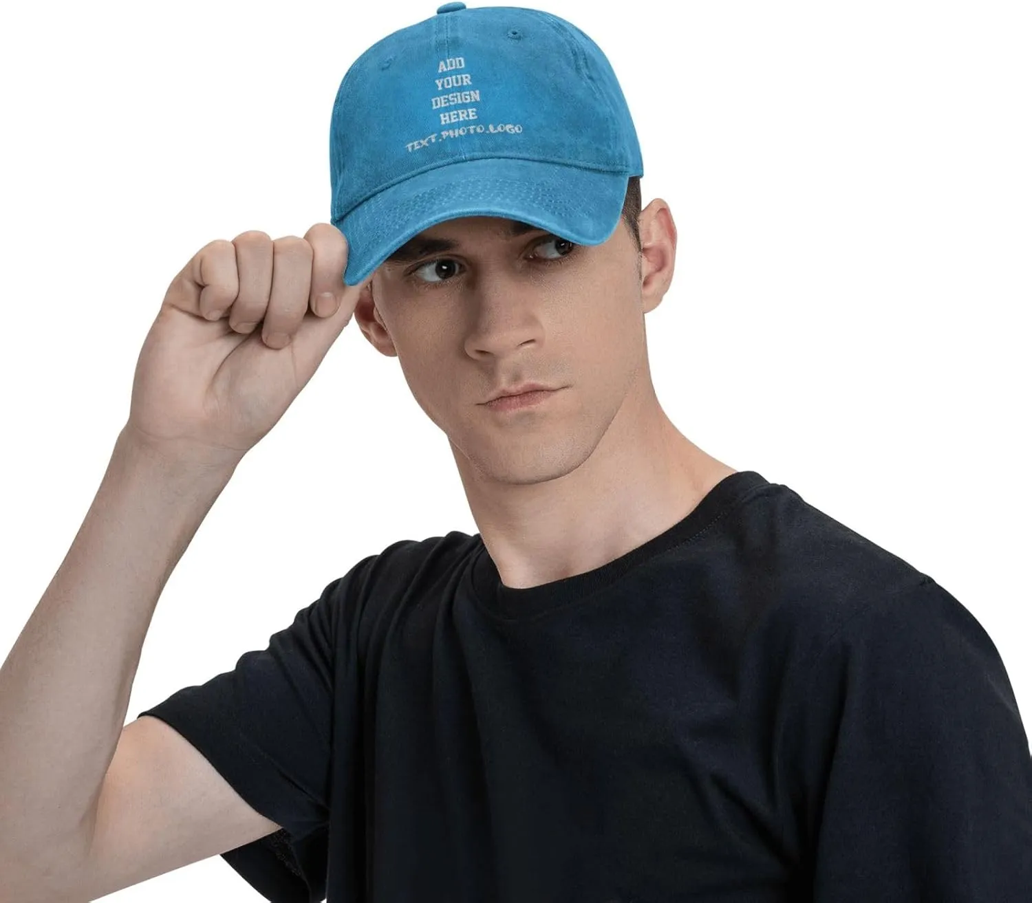 Custom Hat Design Your Own, Personalized Classic Hats for Men Women,Customizable Baseball Cap Dad for Outdoor Adjustable