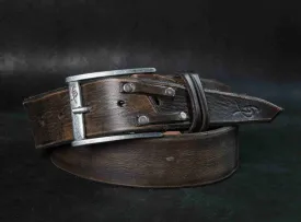 Distressed Leather Belt - Genuine Leather Gift for HimHer - Unisex Craft Accessory