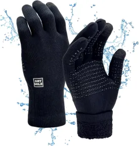 DRYMILE Alpine Waterproof Gloves - Warm Thermal Fleece Touchscreen Winter Gloves for Men & Women - Work, Hiking, Skiing, Running, Biking, Riding Glove. Ideal for Cold Weather (S-XL, Black)