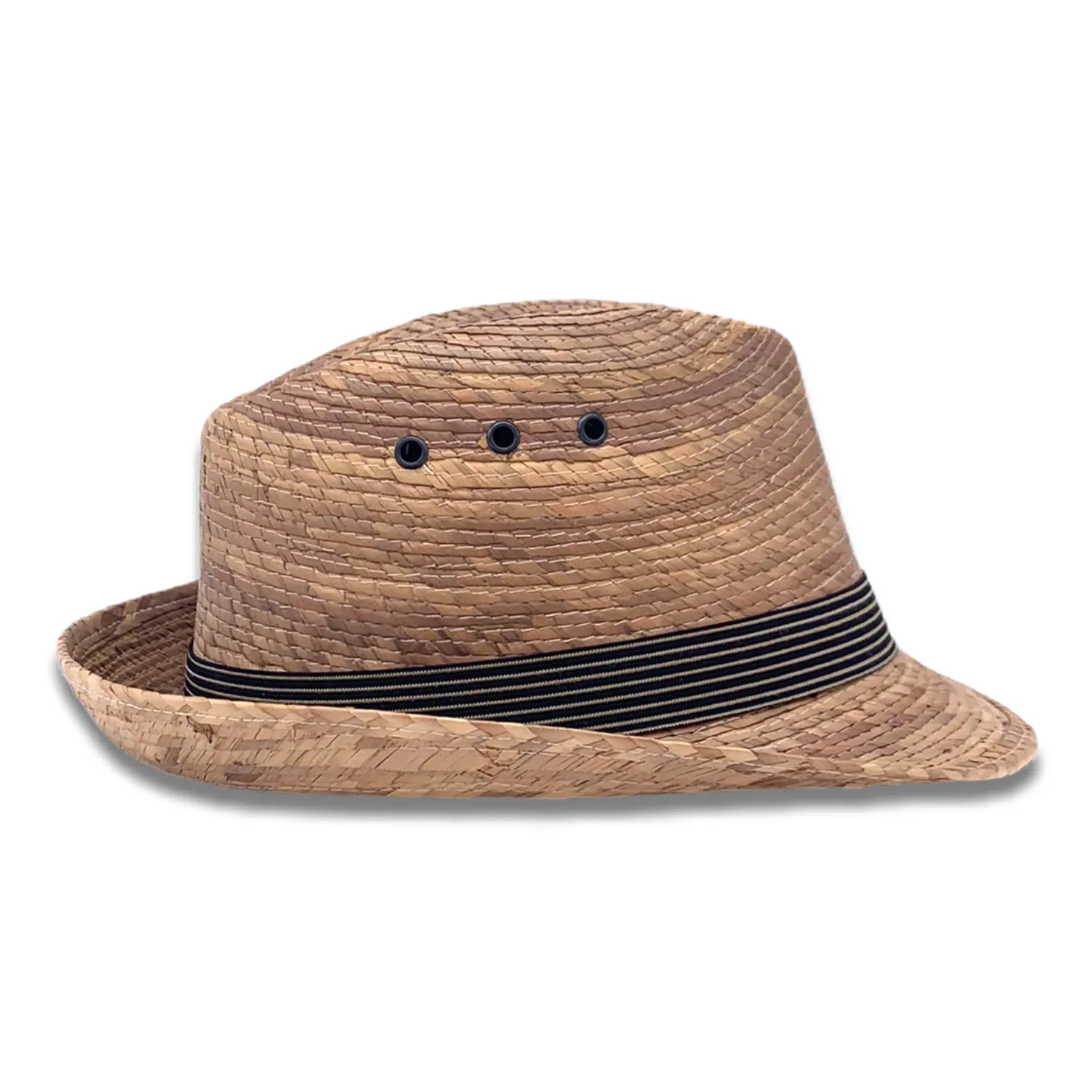 Fedora Palm Hat- Burnt Sahuayo Palm 5