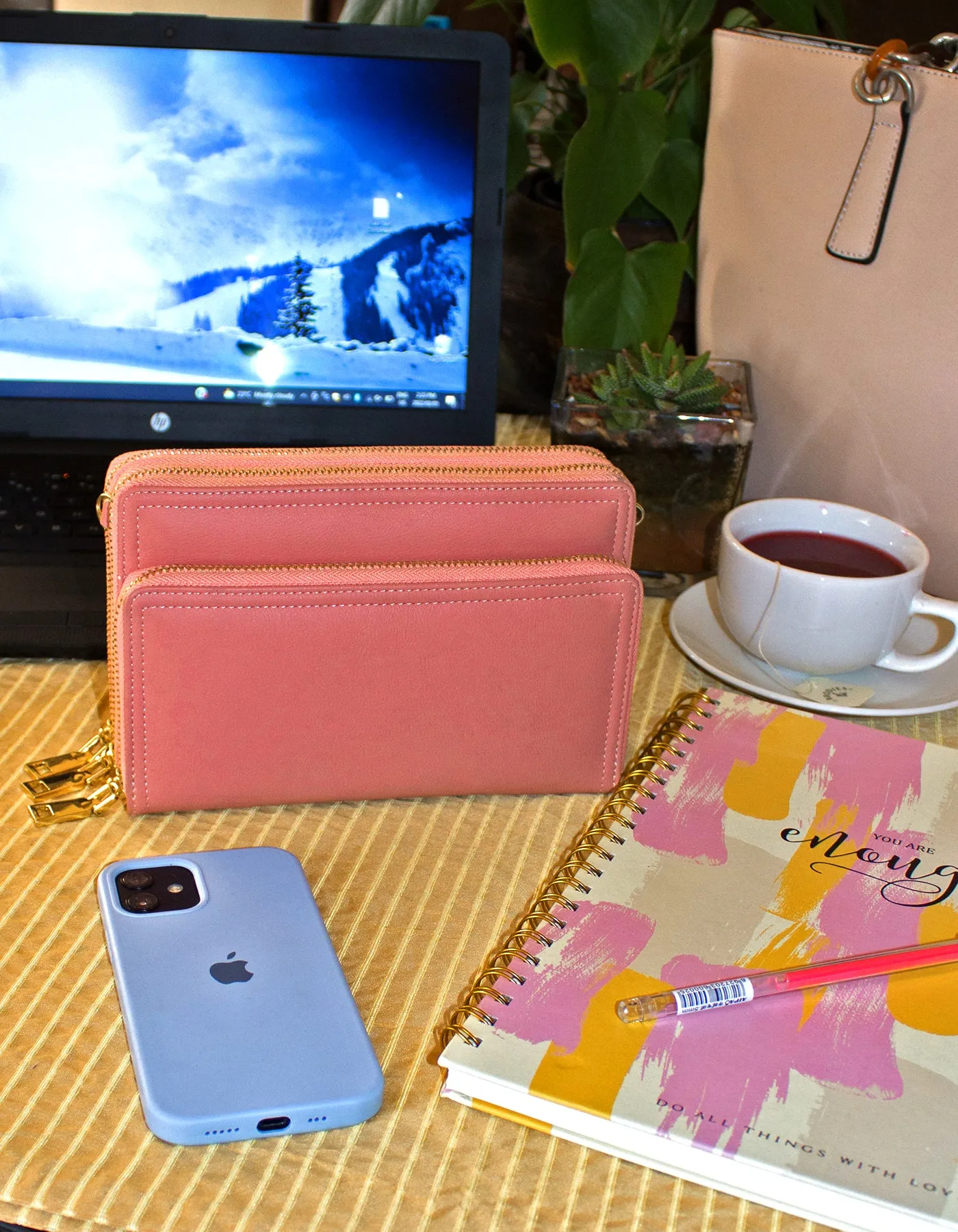 Fino F6917 Faux Leather Card Holder/ Clutch Bag/ Phone Bag/ Bag Organiser
