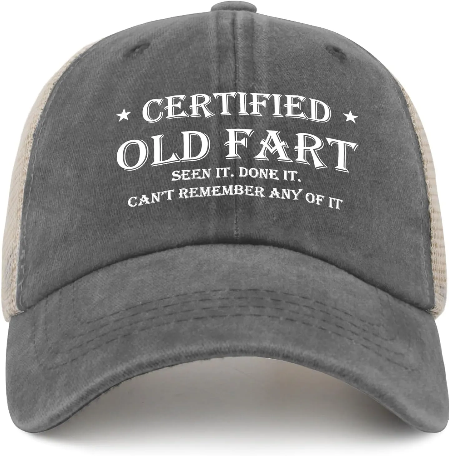 Funny Hat Certified Old Fart Hat for Men Baseball Hats Graphic Cap