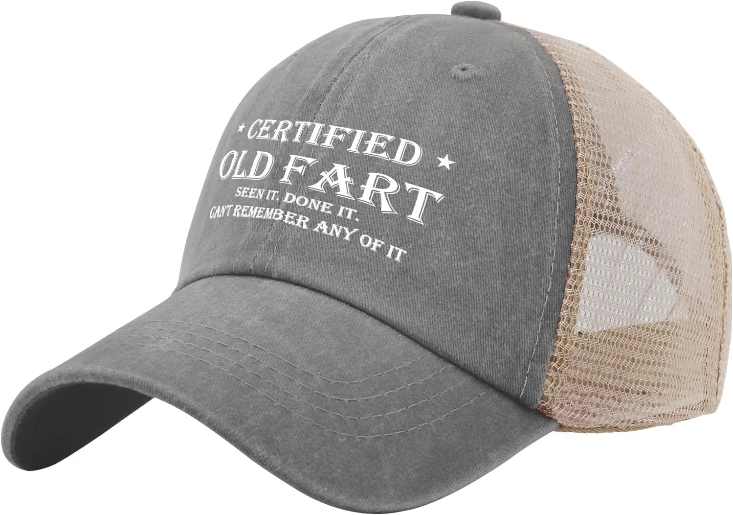 Funny Hat Certified Old Fart Hat for Men Baseball Hats Graphic Cap