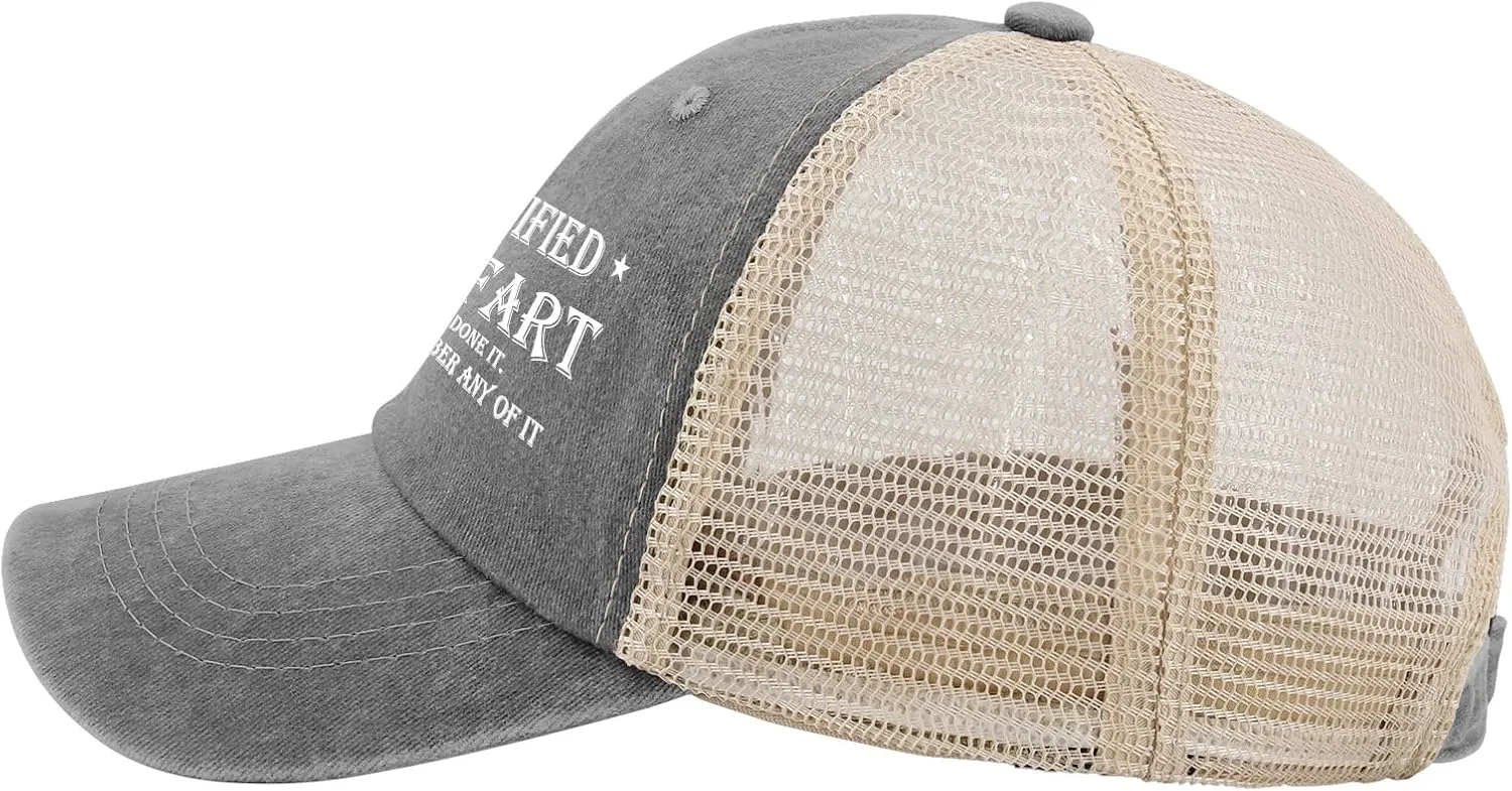 Funny Hat Certified Old Fart Hat for Men Baseball Hats Graphic Cap