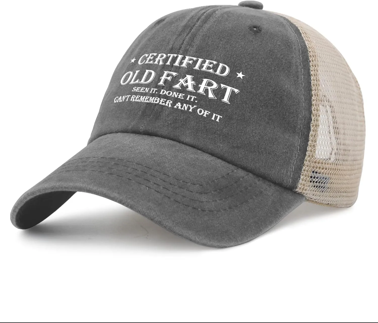 Funny Hat Certified Old Fart Hat for Men Baseball Hats Graphic Cap