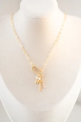 Graceful Gold Charm Necklace