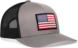 HAKA American Flag Hat, USA Trucker Hat for Men & Women, Adjustable Baseball Cap, Mesh Snapback, Durable Outdoor Hat