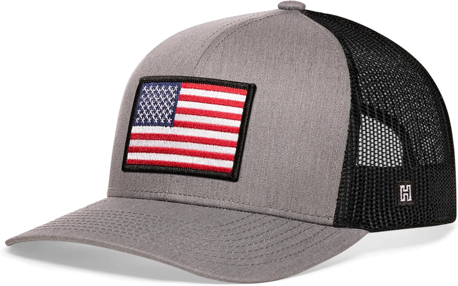 HAKA American Flag Hat, USA Trucker Hat for Men & Women, Adjustable Baseball Cap, Mesh Snapback, Durable Outdoor Hat