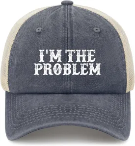I'm The Problem Trucker Hat Women Trendy Mesh Trucker Hats for Summer