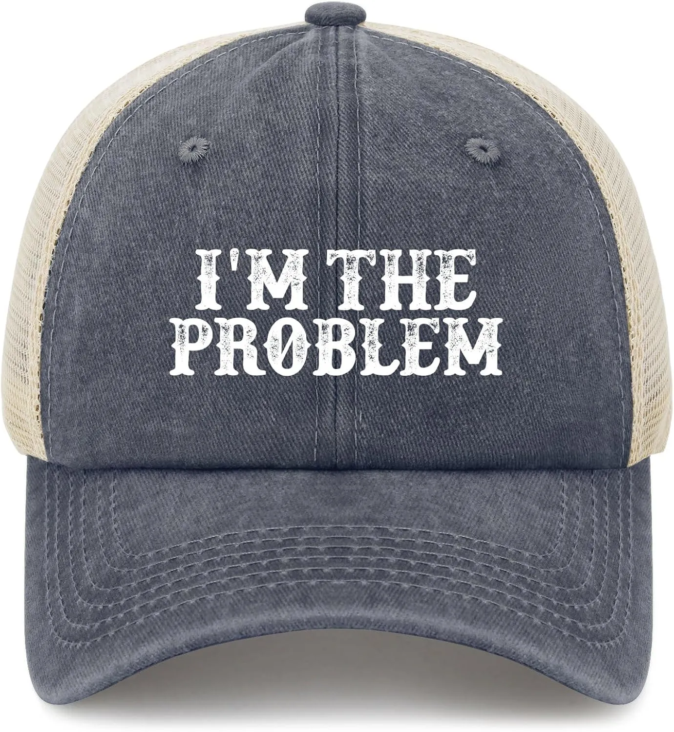 I'm The Problem Trucker Hat Women Trendy Mesh Trucker Hats for Summer
