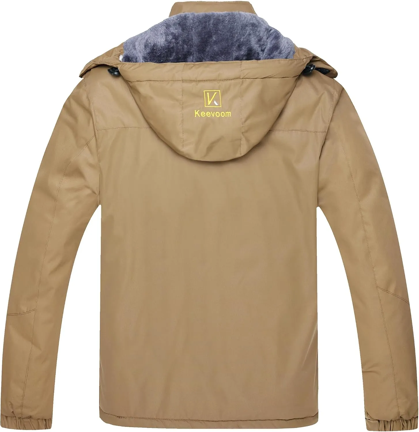Keevoom Mens Winter Jackets Ski Snow Coats Warm Waterproof Hooded Raincoats Snowboarding Windproof Lined Windbreaker
