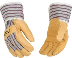 Kinco 1927-Y Protective Gloves with Safety Cuff, Wing Thumb, Blue/Gray/Yellow :PR: QUANTITY: 1