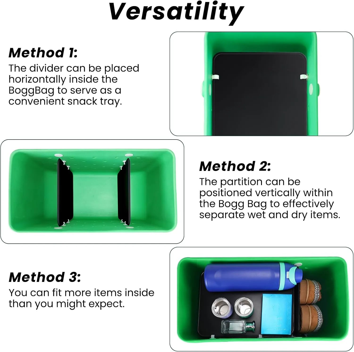 LBF 2Pcs Divider Compatible with Bogg Bag Accessories Organizer XL Inserts Beach Bag Accessories