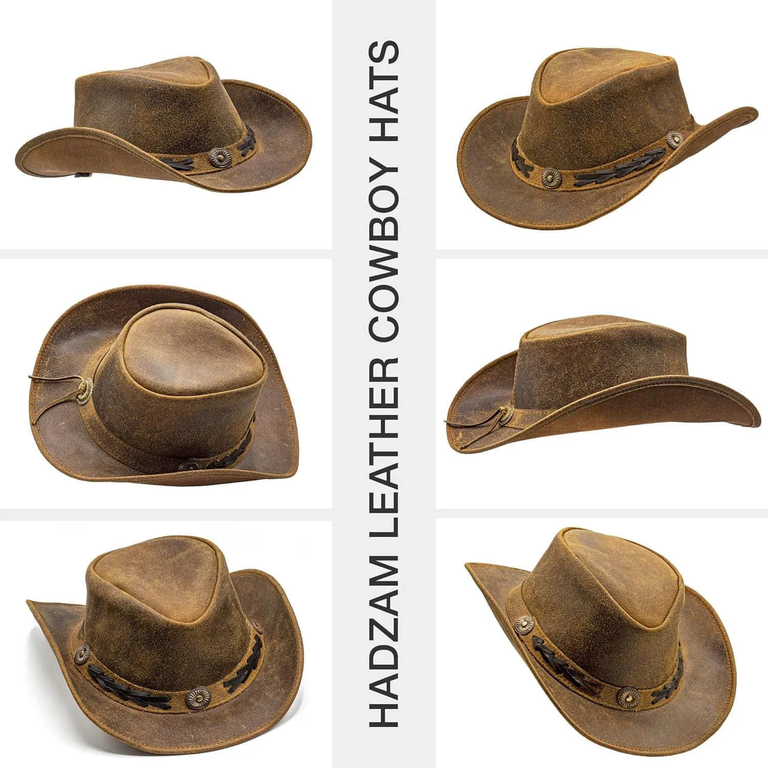 Leather Cowboy hat Shapeable into Outback hat, Australian Hats for Men & Women