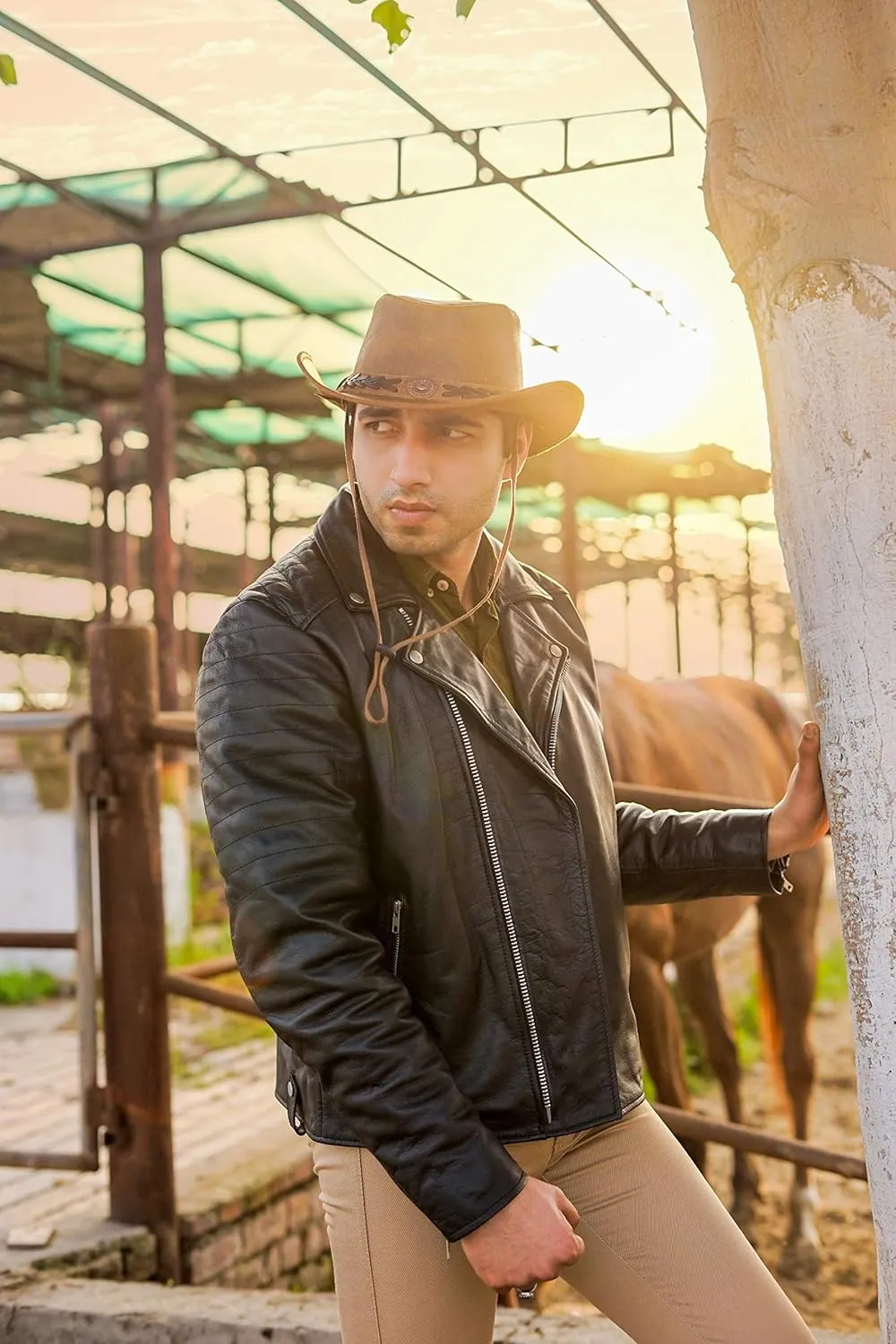 Leather Cowboy hat Shapeable into Outback hat, Australian Hats for Men & Women
