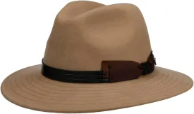 Lierys Uni Traveller Wool Hat with Leather Band Women/Men - Made in Italy