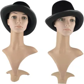 LIFKOME Men's Black Felt Hat Top Hat Magician Style for Adult Dress up Parties