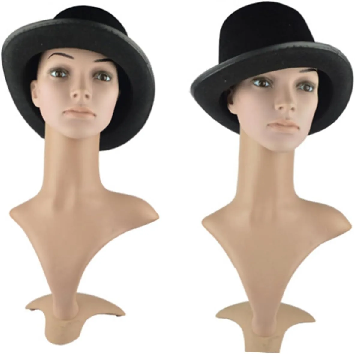 LIFKOME Men's Black Felt Hat Top Hat Magician Style for Adult Dress up Parties