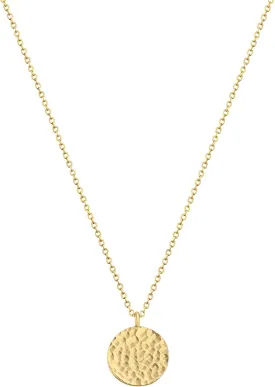 LOYATA Moon Pendant Necklace - 14K Gold Plated Coin Pendant with Crescent, Full Moon and Open Circle Designs for Women