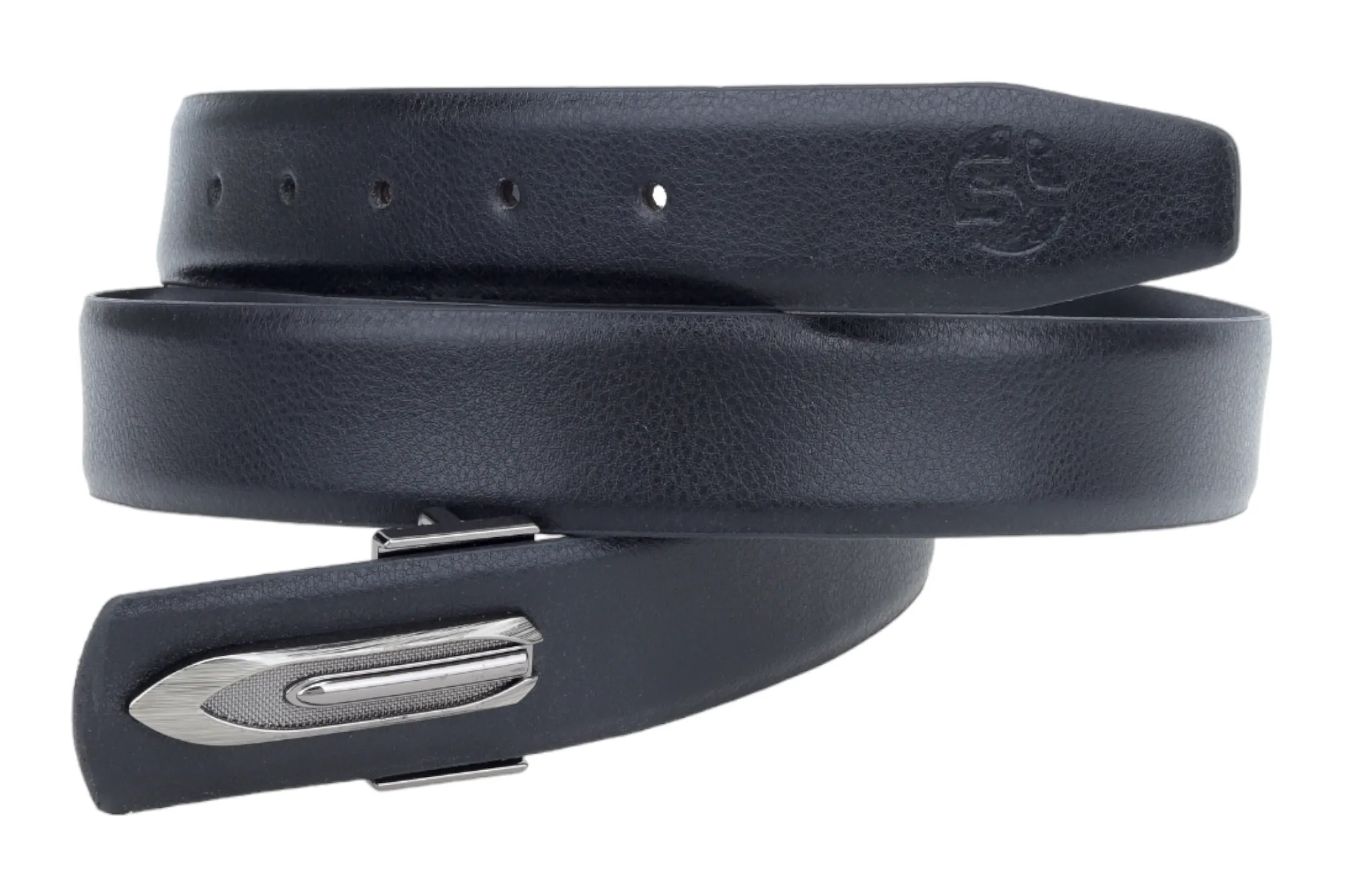 Mens Formal leather Belt With Exclusive Buckle 998610 (Black)