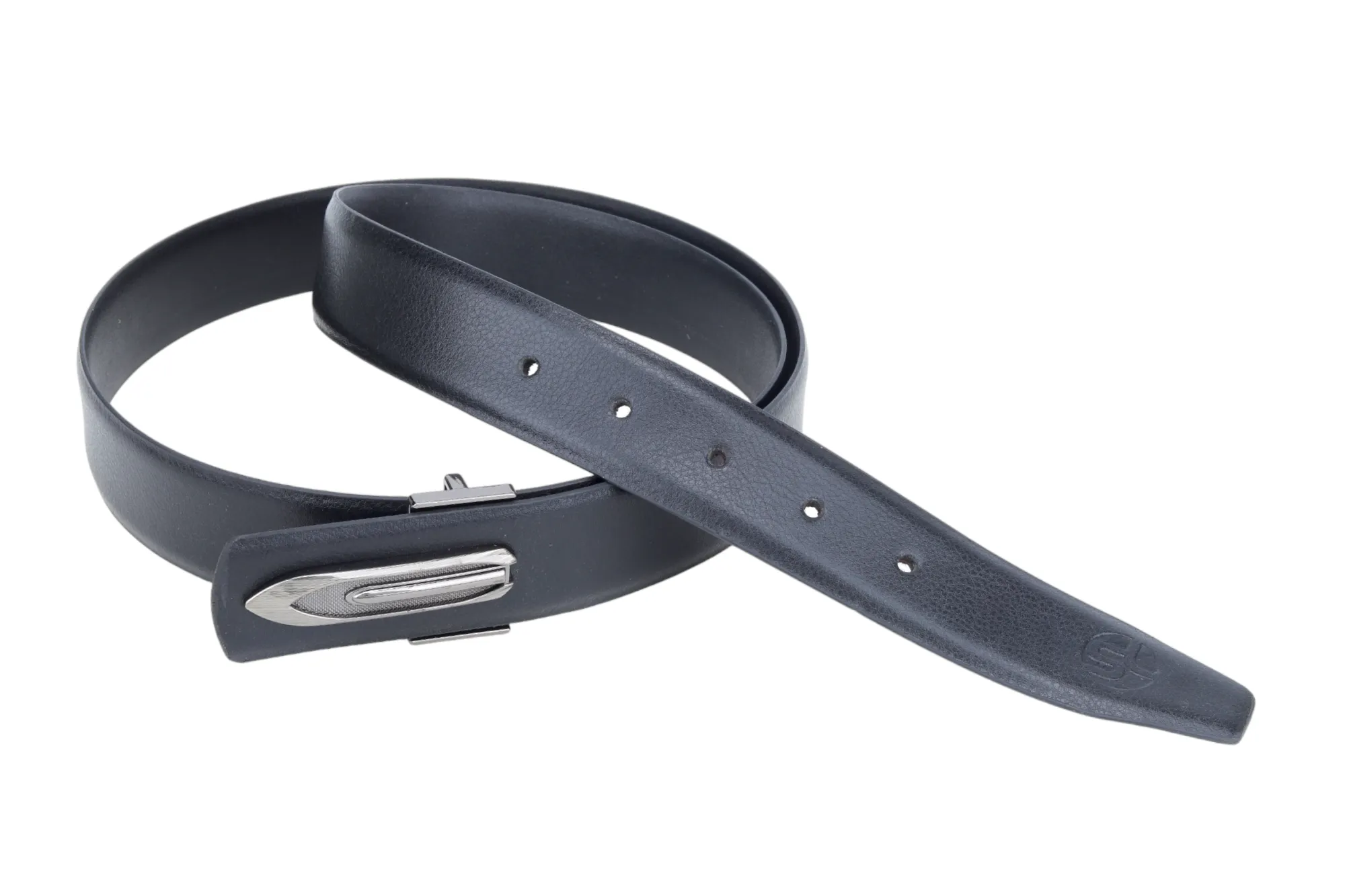 Mens Formal leather Belt With Exclusive Buckle 998610 (Black)
