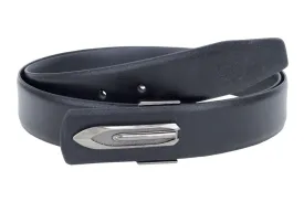 Mens Formal leather Belt With Exclusive Buckle 998610 (Black)