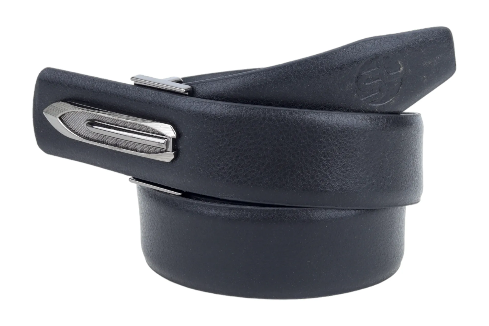 Mens Formal leather Belt With Exclusive Buckle 998610 (Black)